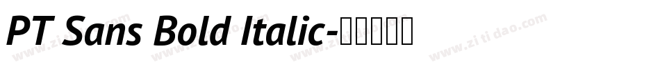 PT Sans Bold Italic字体转换